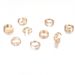New BabyAngel Deer Horn Style Thorn Leaf Joint Opening Adjustable 9-piece Ring Set_ipsvogv.com