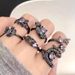 Dark Personality Bat Frog Zircon Open Female Coldness Wind Sweet Cool Hip Hop Versatile Finger Ring_ipsvogv.com
