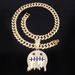 Unisex Hip Hop Jewelry Ice Face Emoji Oil Painting Pendant Men's Trendy Street Rap Full Diamond Cuban Chain_ipsvogv.com