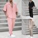 Men's Fashion Shirts And Casual Pants Two-piece Set Hot-selling Men's Clothing New Fit Trendy Solid Color Men's Fashion Suit_ipsvogv.com