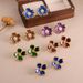 Retro Oil Drop Flower Earrings Colorful Niche Simple Medieval Vintage Retro Earrings Enamel Design Earrings_ipsvogv.com