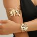 Fashionable Jewelry Design Exaggerated Metal Texture Hollow Bowknot Women's Arm Bracelet Bangle_ipsvogv.com