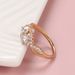 New Fashion And Creative Mozanite Diamond With Rose Gold Women's Ring_ipsvogv.com