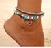 Hot Selling New Turtle Pendant Sea Star Turquoise Double Layer Beach Anklet_ipsvogv.com