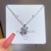 Titanium Steel 【 】 Light Micro Inlaid True Gold Full Diamond Grass Necklace For Women's New Style Clavicle Chain With A 【 】_ipsvogv.com