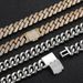 Men's Jewelry Set 10mm Diamond Cuban Chain Zircon Necklace Trendy Brand Personality Hip Hop Men's Bracelet Jewelry_ipsvogv.com