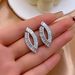 Copper K Gold Plated Rhodium Plated Simple Style Shiny Plating Inlay Geometric Zircon Earrings Necklace_ipsvogv.com