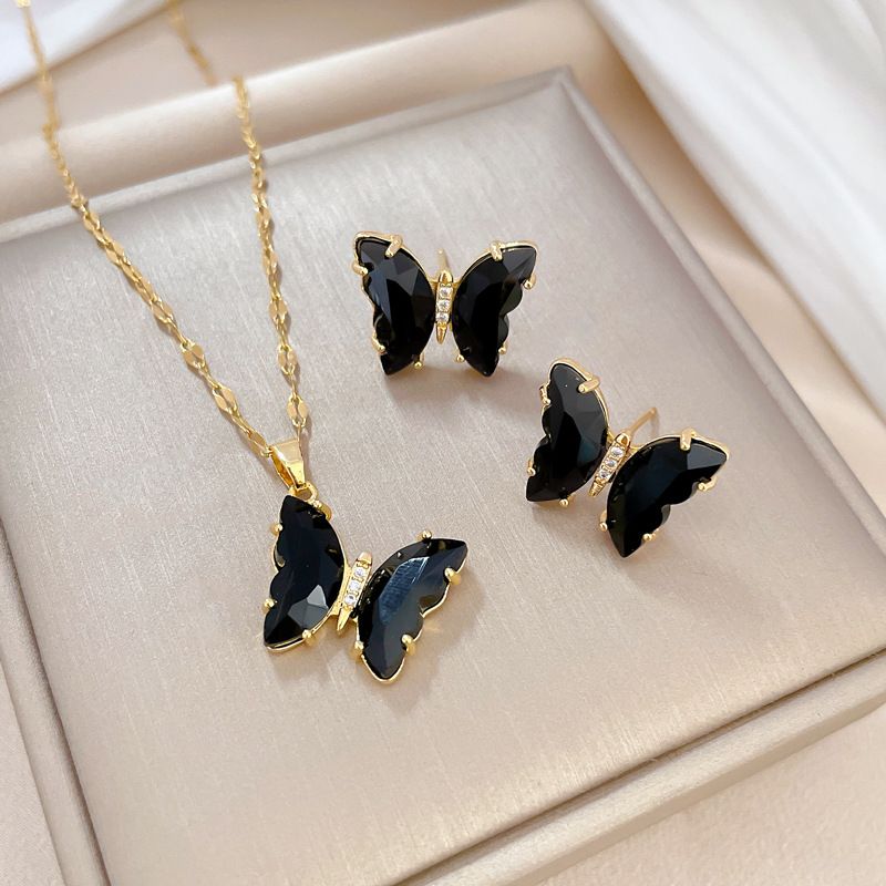 【 Set 】 High quality temperament, light luxury, full of zirconium, heavy work, genuine gold electroplating, copper micro_ipsvogv.com
