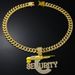 New Full Diamond Sniper Gun SEQRITY Letter Men's Personalized Cuban Chain Pendant Jewelry_ipsvogv.com