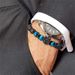 Natural Men's 8mm Tiger Eye Stone Obsidian Beaded Micro Paved Zircon Wolf Head Bracelet Jewelry_ipsvogv.com