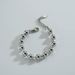 Fashion Simple Vacuum Plating Titanium Steel Hollow Bead Bracelet INS Style Light Accessories_ipsvogv.com