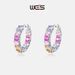 Color zirconium versatile earrings S925 sterling silver diamond rainbow earrings light luxury fashion personality_ipsvogv.com