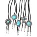 New Trendy Turquoise Lace-Shaped Cross Alloy Oil-Drip PU Women's Polo Collar Necklace Jewelry_ipsvogv.com