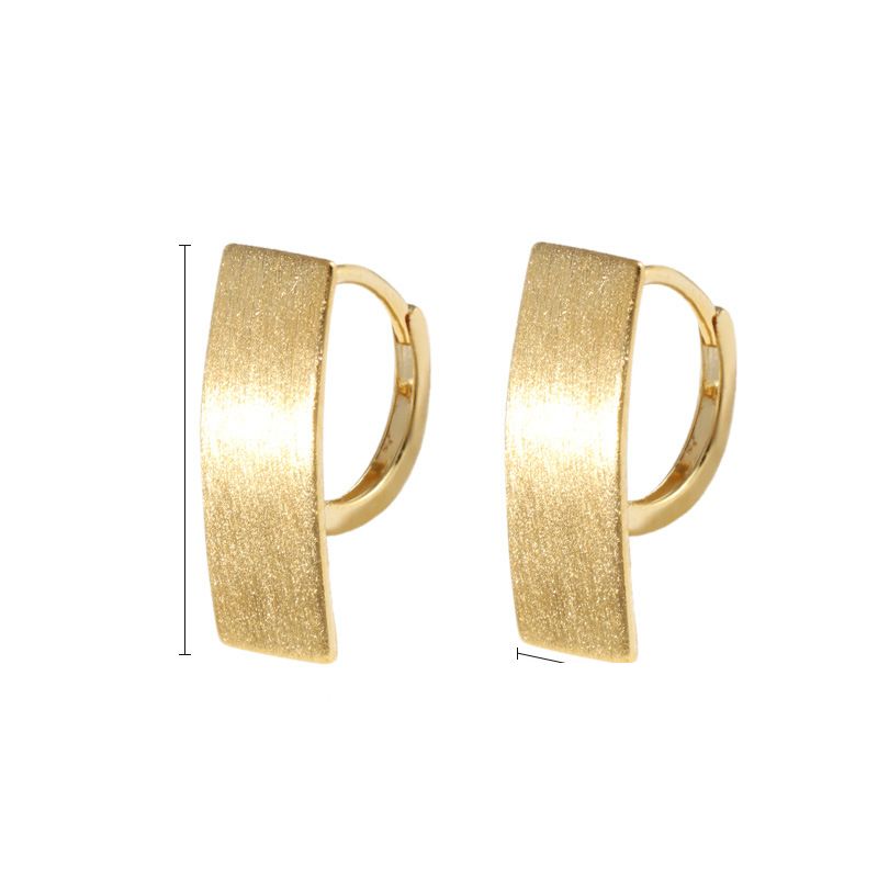 S925 Sterling Silver Korean Style Niche Design Sense Drawing Geometric Korean Style Earrings Simple Distinctive Earrings Earrings_ipsvogv.com