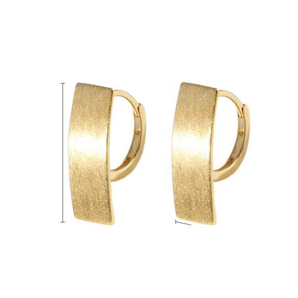S925 Sterling Silver Korean Style Niche Design Sense Drawing Geometric Korean Style Earrings Simple Distinctive Earrings Earrings_ipsvogv.com
