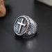 Unisex Retro Fishbone Ring Niche Hip Hop Ring Domineering Punk Classic Style_ipsvogv.com