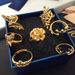 Korean Fashion Simulation Vietnamese Sand Gold Index Finger Ring, Non Fading, Versatile And Elegant Accessory For Women_ipsvogv.com