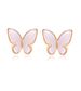 Hot Sale Real Gold Brass Electroplating High End Luxury Style Fashion Rose Gold Butterfly Earrings_ipsvogv.com