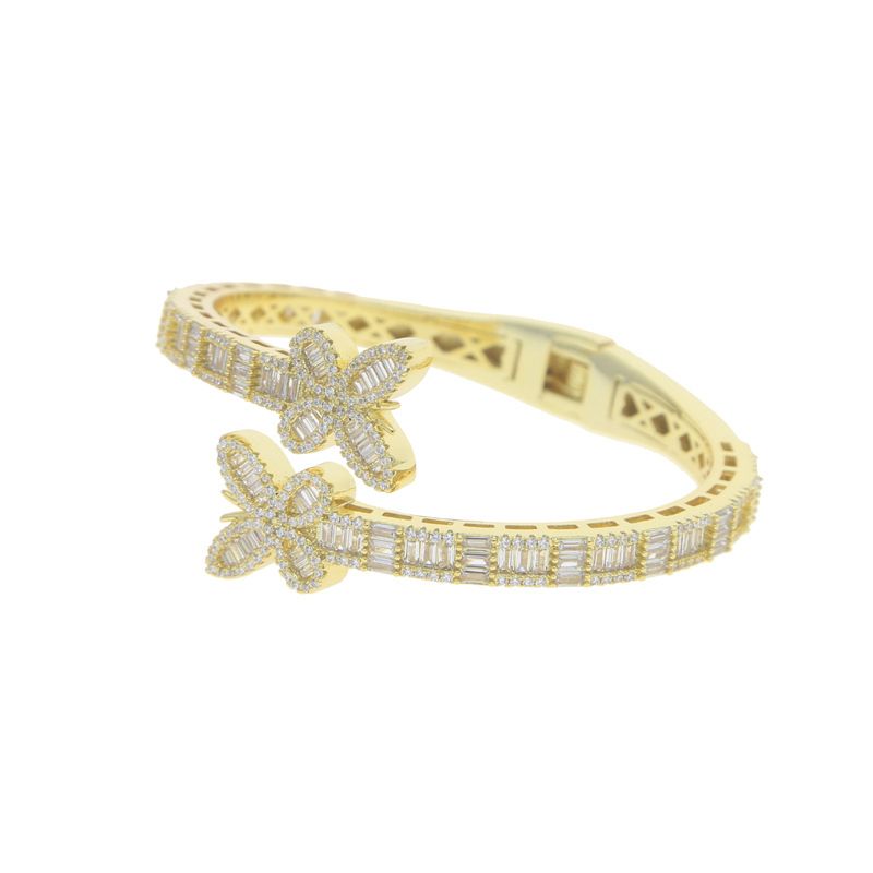 Women's Jewelry Hip Hop Butterfly Zircon Cuff Bracelet For Women, Fashion Statement Boho Chic Bangle, Adjustable Sizes 58mm-62mm_ipsvogv.com