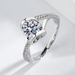 tikto Live Broadcast Hot Seing Ange Kiss Siver Heart Shaped Micro Set Sippery Fashion High End Moissanite Ring_ipsvogv.com