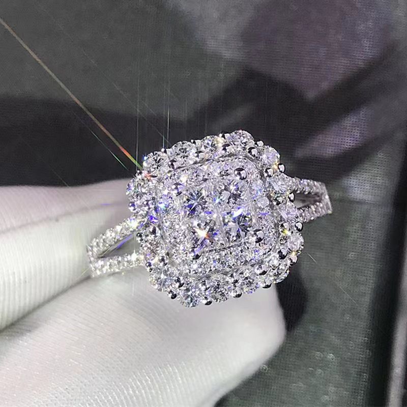 New Classic Hot Selling Eight Hearts And Eight Arrows Super Flash Zircon Micro Inlaid Princess Ring Simulation Diamond Wedding Ring_ipsvogv.com