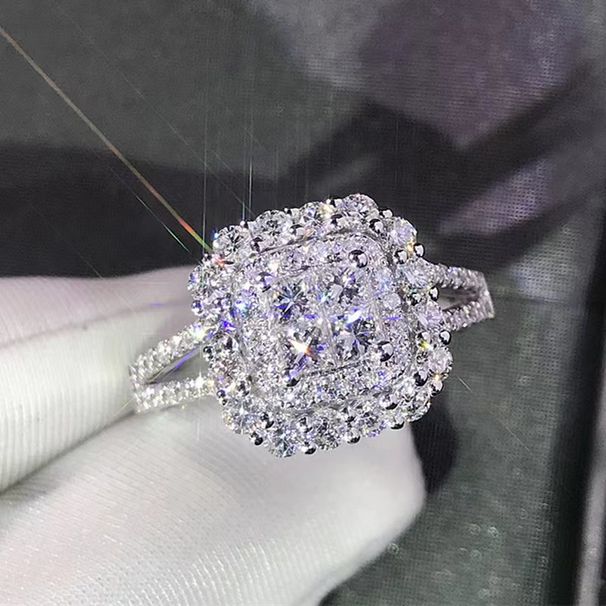 New Classic Hot Selling Eight Hearts And Eight Arrows Super Flash Zircon Micro Inlaid Princess Ring Simulation Diamond Wedding Ring_ipsvogv.com