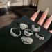 open French Zircon Full Hollow Diamond With Niche Design, Fashionable High-end, Light Luxury And Personalized Ring For Design, High-end,_ipsvogv.com