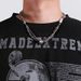 Niche design, high grade women's cool titanium steel necklace, men's trendy stacking diamond studded double layer slim waist couple's luck pendant_ipsvogv.com