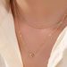 Brass Real Gold Electroplating Multi Layer Smooth 26 English Letters Personalized Pendant Ladies Necklace_ipsvogv.com