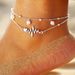anklet creative double layer pearl anklet electrocardiogram personality simple foot ornaments_ipsvogv.com
