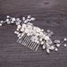New Pearl Hair Comb White Crystal Headdress Banquet Hair Wedding Dress Accessories Bride Headdress Comb_ipsvogv.com