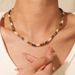 French High Grade Contrast Color Round Stone Necklace Simple Ethnic Style Beaded Clavicle Chain New Versatile Necklace For Women_ipsvogv.com