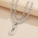 Multi-layer Metal Necklace Women's Fashion Versatile Chain Necklace Two-piece Set Hip Hop_ipsvogv.com