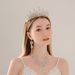 Jewelry Earrings Crown Three Piece Set Wedding Dress Evening Party Accessories Bride Necklace_ipsvogv.com