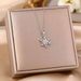 New Full Diamond Snowflake Titanium Steel Necklace Women, Fashionable, Classic, Light Luxury Feeling, Collarbone Chain,_ipsvogv.com