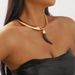 N11714 style personalized spliced horn with exaggerated hip-hop design, fashionable and niche necklace_ipsvogv.com
