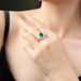 Willson Jewelry Colored Gemstone Ring Women's S925 Silver Cultivated Emerald Ring Fashionable Encircled Fashion Gemstone Bracelet_ipsvogv.com