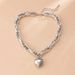 2025 New Arrivals Hip Hop Thick Cross Chain With Heart Pendant for Women Chunky Short Choker Necklace Collar 2024 Fashion Jewelry on Neck_ipsvogv.com