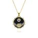 Round Oil Drop Eye Pendant Exaggerated Personality Necklace Clavicle Chain_ipsvogv.com