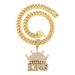 New Full Diamond Crown Letter King Necklace Accessory Hip Hop Rap Street Dance Cool Pendant Jewelry_ipsvogv.com
