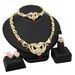 Jewelry set Ladies bride necklace ring earrings bracelet 4-piece set_ipsvogv.com