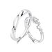 S999 Pure Silver Planet Travel Couple Ring Versatile Light Luxury Couple Ring Zircon Ring Opening Adjustable_ipsvogv.com