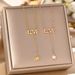 Titanium Steel Necklace Women's Love Letter Tassel Star Valentine's Da Ins Stle Collarbone Chain Personalized_ipsvogv.com