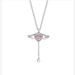 Cupid Angel's Wings Tassel Love Pendant Titanium Steel Necklace Women Can Move Small Wings Collar Chain_ipsvogv.com