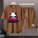 Men's Clothing 2024 Waffle Casual Summer Suit Men's Loose Teen Short sleeved T shirt Shorts Handsome Two piece Suit_ipsvogv.com