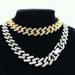 Men’s Jewelry Set Fashion New Fashion Necklace Hip Hop Cuban Chain 15mm Simple Diamond Hiphop_ipsvogv.com