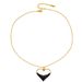 Trend explosive temperament with love hollowed-out black diamond necklace earrings set for women_ipsvogv.com