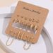 Women’s Jewelry Set Fashion Inlaid Rhinestone Ladies Earrings Creative Retro Gold Earrings Set_ipsvogv.com