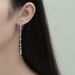 Women's Jewelry Silver Moissanite Earrings Long Earrings For Brides And Brides Wedding Dresses Temperament Earrings_ipsvogv.com