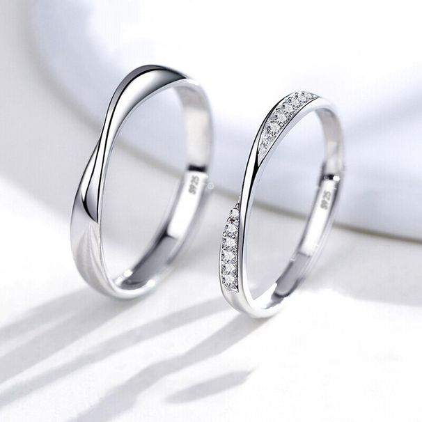 Mobius Silver For Men And Women's Tail Valentine's Day Gift Couple Live Ring_ipsvogv.com